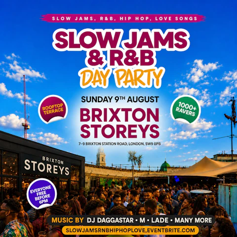 Slow Jams & R&B - Day Party - Everyone Free Before 6PM