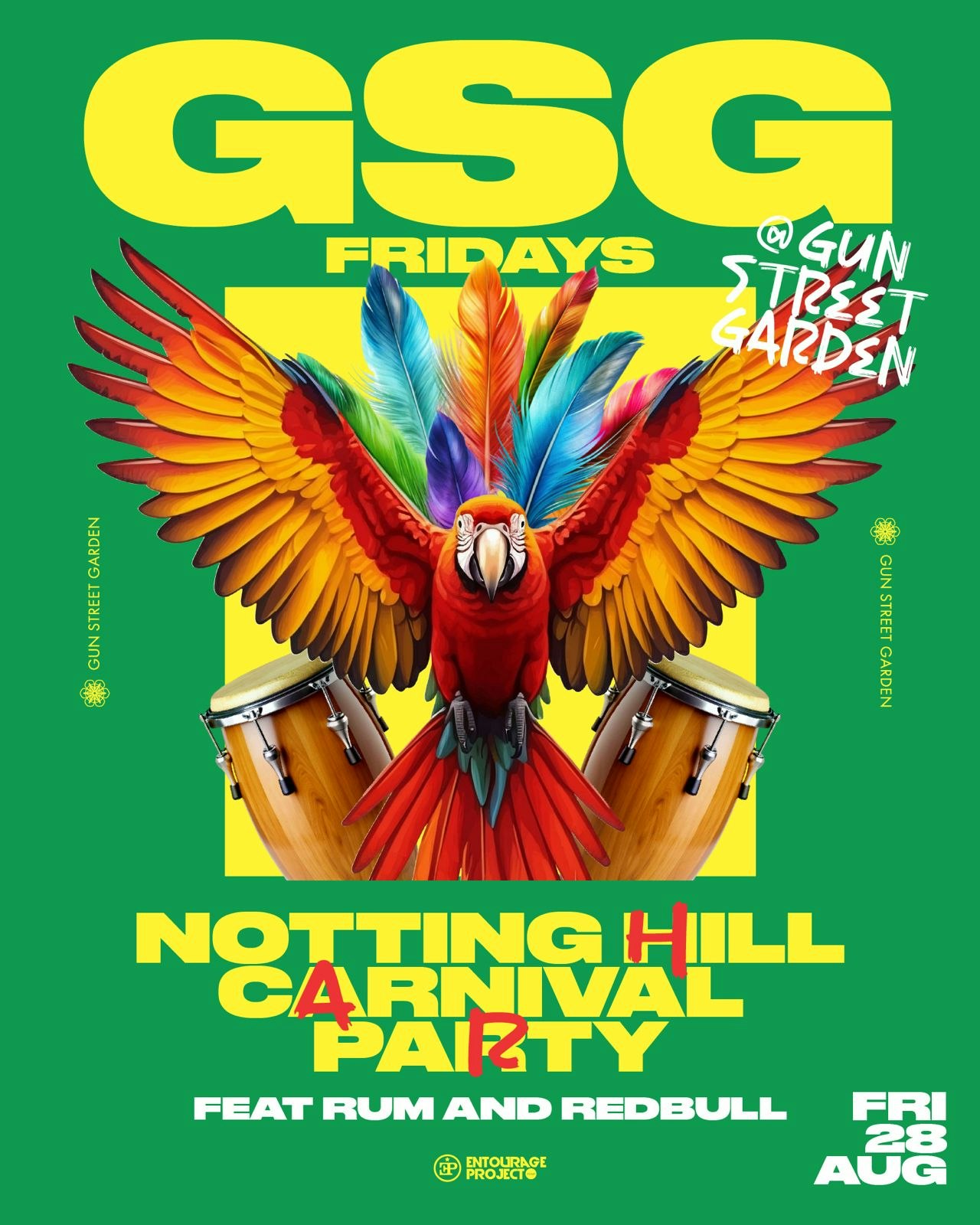 GSG FRIDAYS: NOTTING HILL CARNIVAL PARTY FT. RUM AND REDBULL 🥃