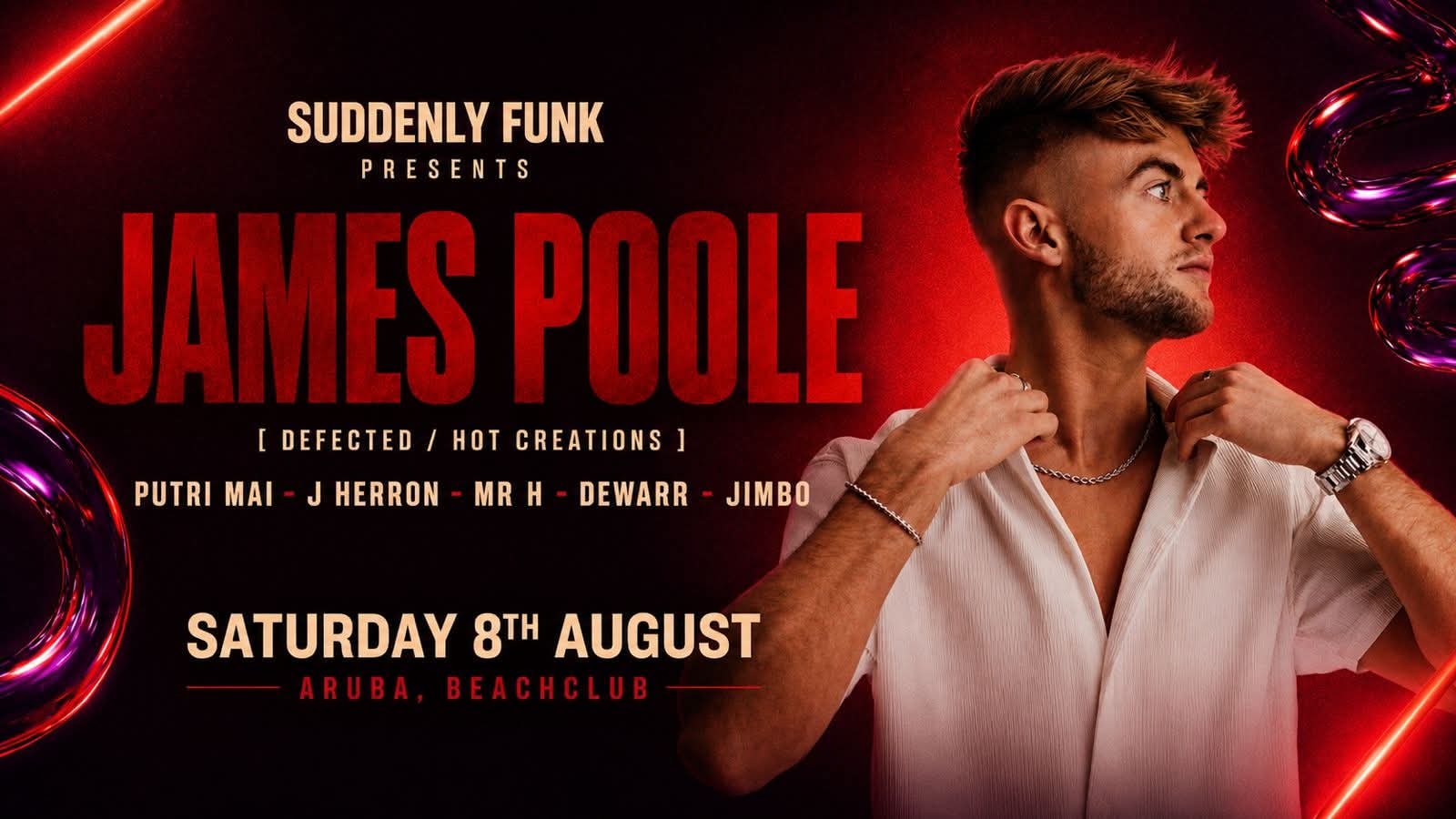 Suddenly Funk Presents James Poole @ Aruba 08.08.26