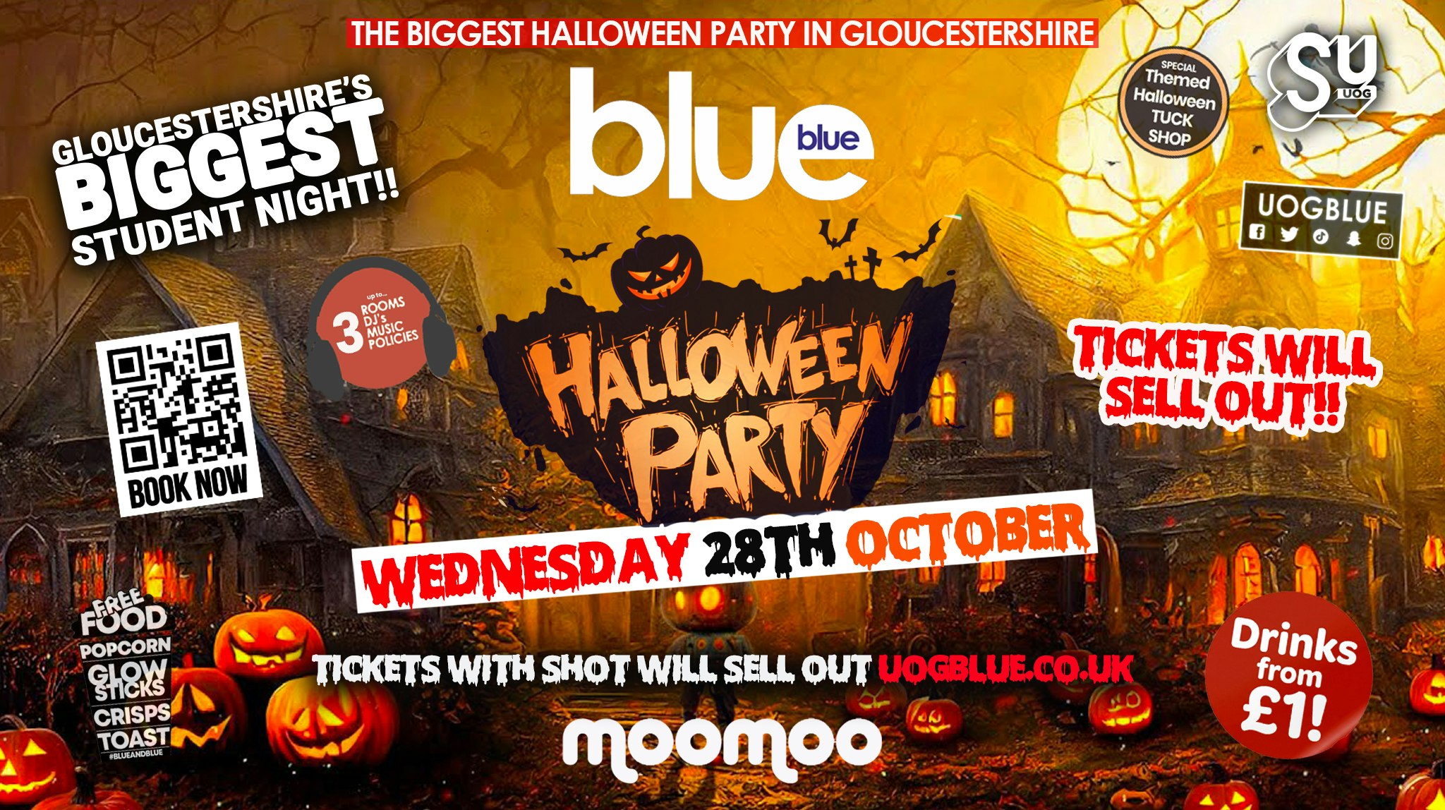 Blue & Blue  🧟🧛🏻‍♀️🐈‍⬛ HALLOWEEN!! 🎃🦇👻 GLOUCESTERSHIRE’S BIGGEST & OFFICIAL HALLOWEEN PARTY 2026 🧟⛓️😈