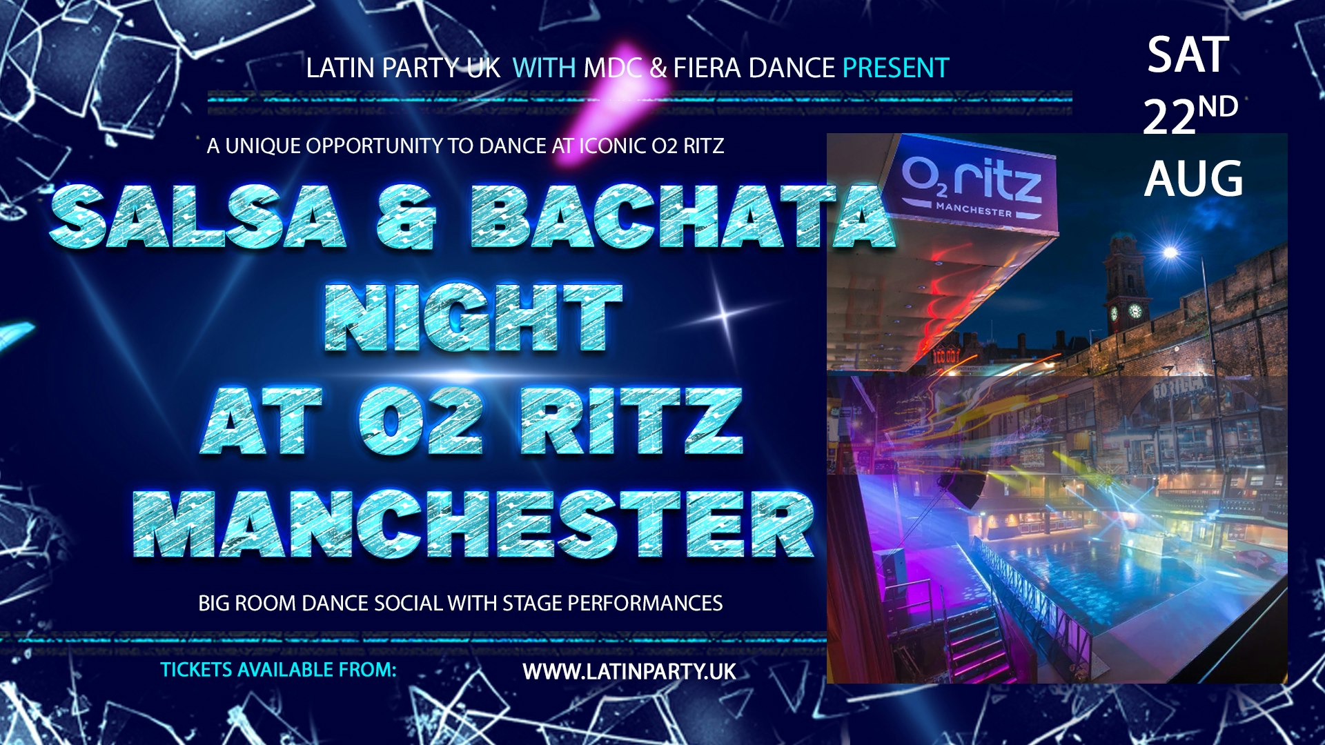 Salsa & Bachata at O2 Ritz Manchester | Saturday 22nd August