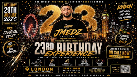 23 & Unforgettable: London's Pre-Carnival Birthday Experience