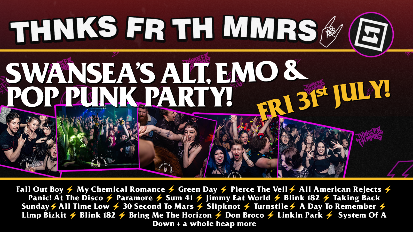 THNKS FR TH MMRS ⚡ Emo Night, Swansea!