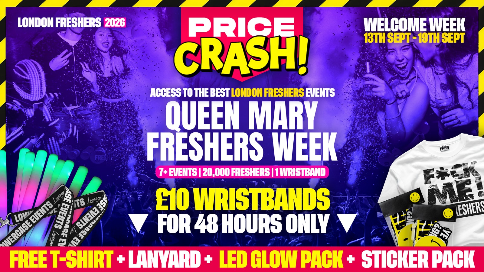 Queen Mary University London (QMUL) Freshers – London Freshers Week 2026 – [Welcome Week] – PRICE CRASH 💥
