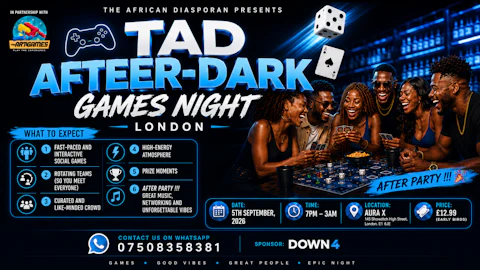 TAD After-Dark Games Night & After Party – London
