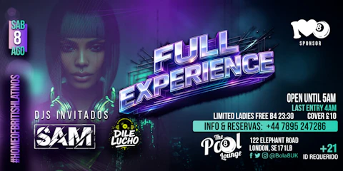 Full Experience at Bola 8 | Saturday 8 August