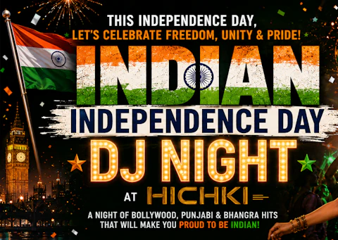 Celebrate India's Independence Day with Bollywood DJ Night | London