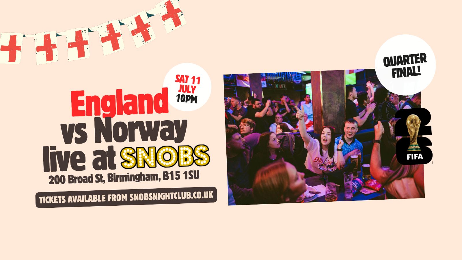 WORLD CUP QUARTER FINAL: ENGLAND VS NORWAY! 🏴󠁧󠁢󠁥󠁮󠁧󠁿🇳🇴 SAT 11 JULY, 10PM KICK-OFF