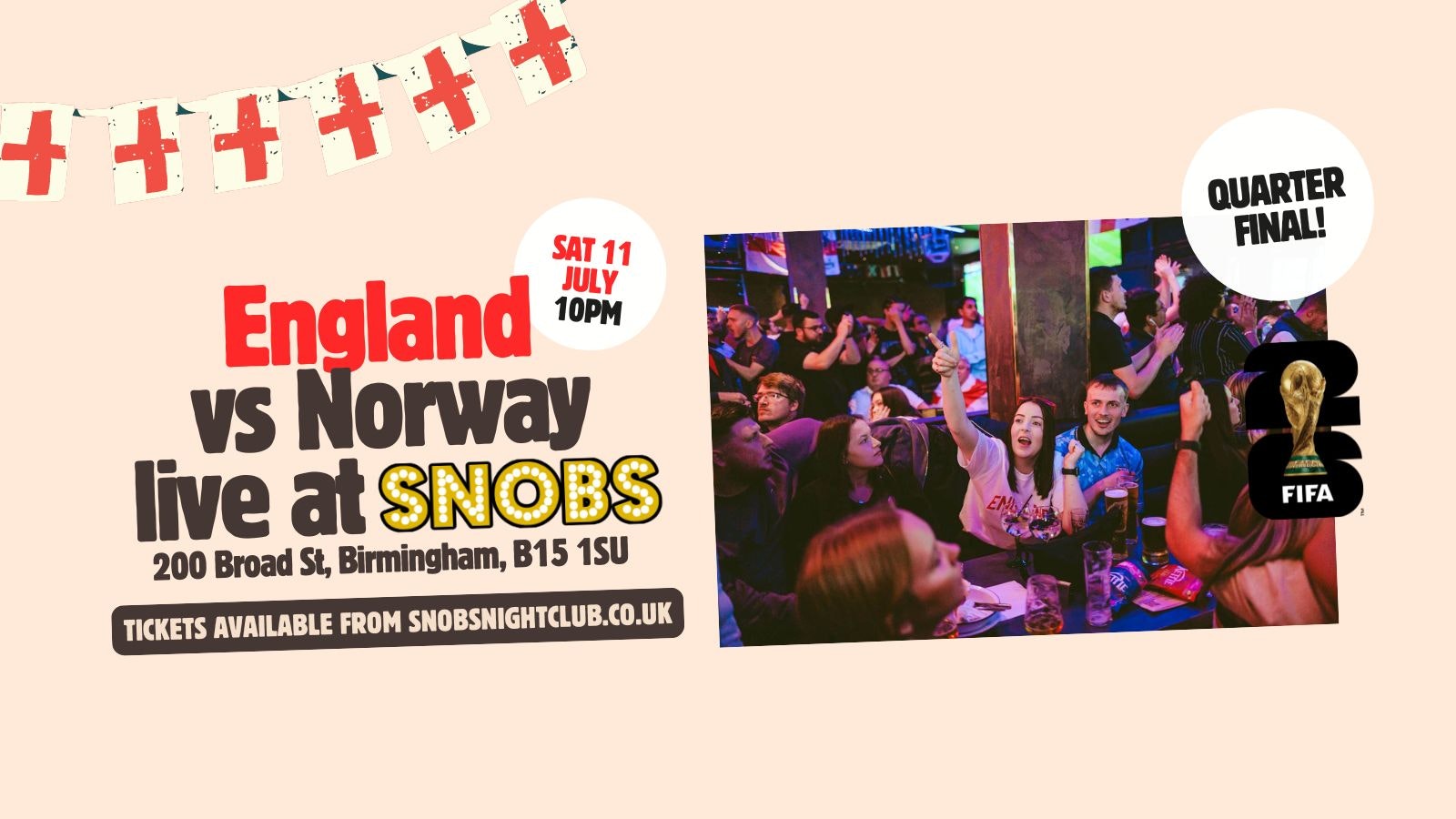 WORLD CUP QUARTER FINAL: ENGLAND VS NORWAY! 🏴󠁧󠁢󠁥󠁮󠁧󠁿🇳🇴 SAT 11 JULY, 10PM KICK-OFF