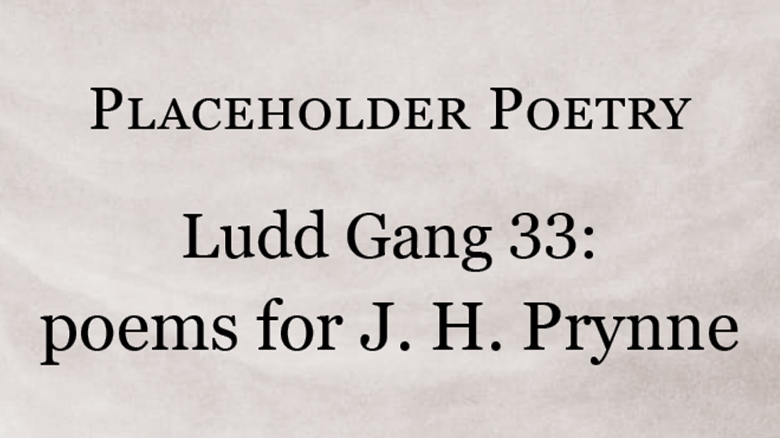 Placeholder – Ludd Gang 33