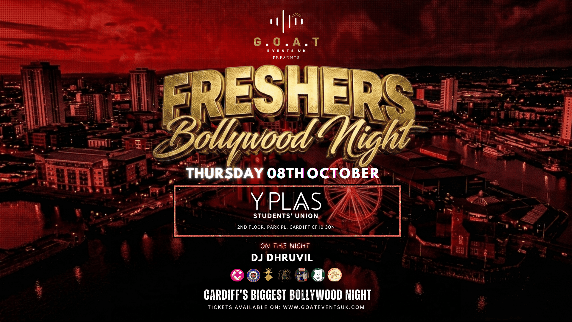 THE OFFICIAL BOLLYWOOD FRESHERS WELCOME PARTY – MASSIVE TAKEOVER | 08TH OCTOBER – CARDIFF
