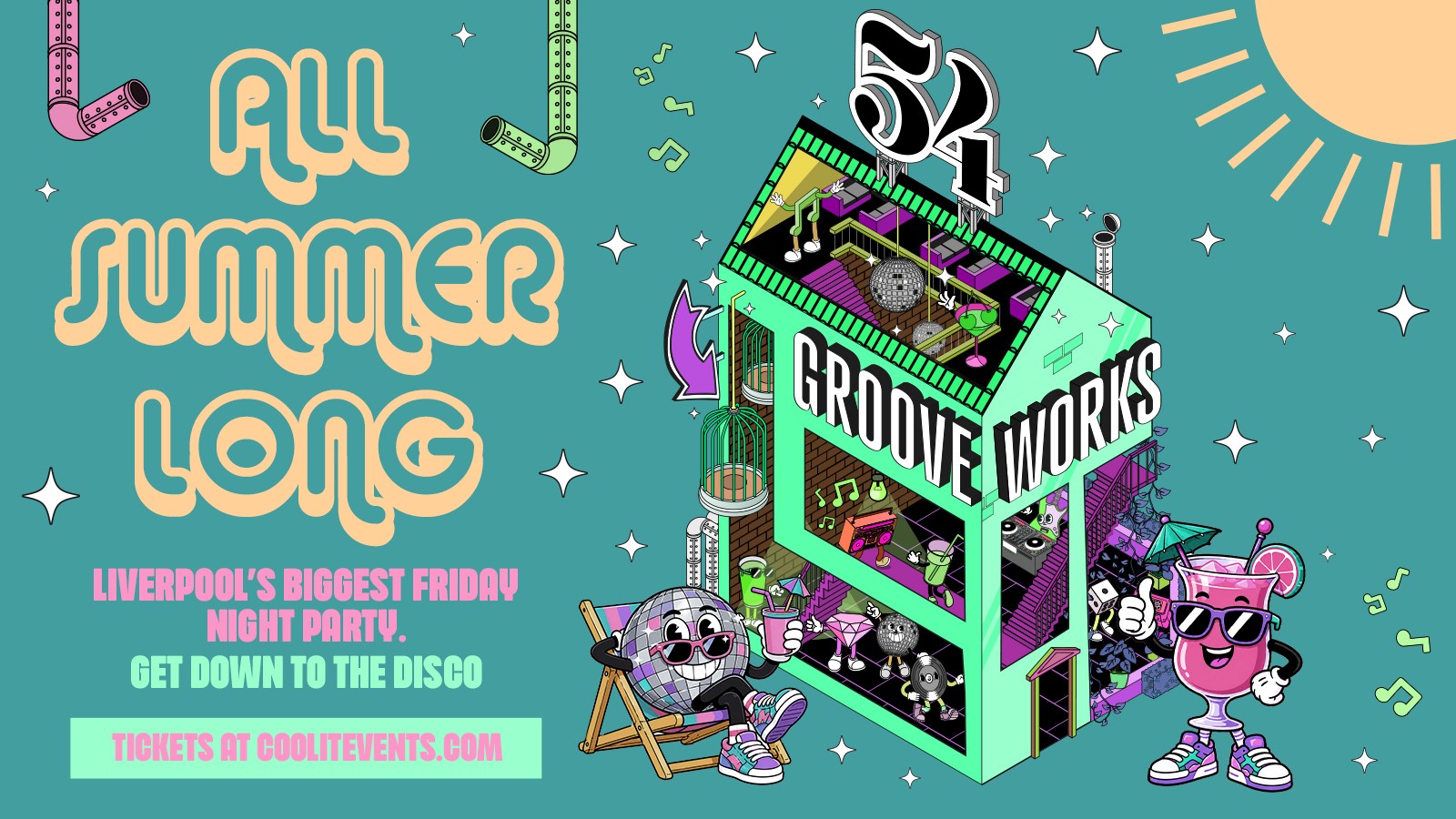 GROOVEWORKS – ALL SUMMER LONG ☀️ 🪅🎶🪩  – FRIDAY NIGHTS @ 54