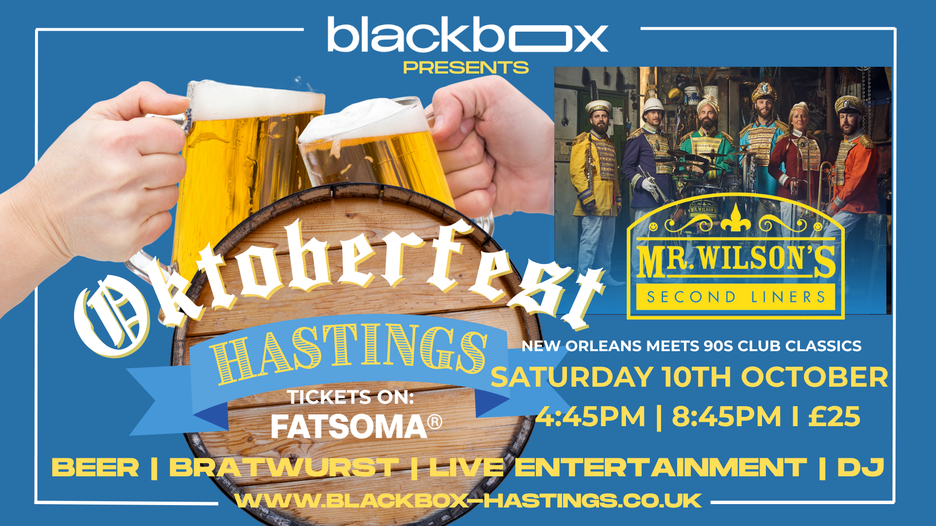 Blackbox Presents: Oktoberfest with MR WILSON’S SECOND LINERS