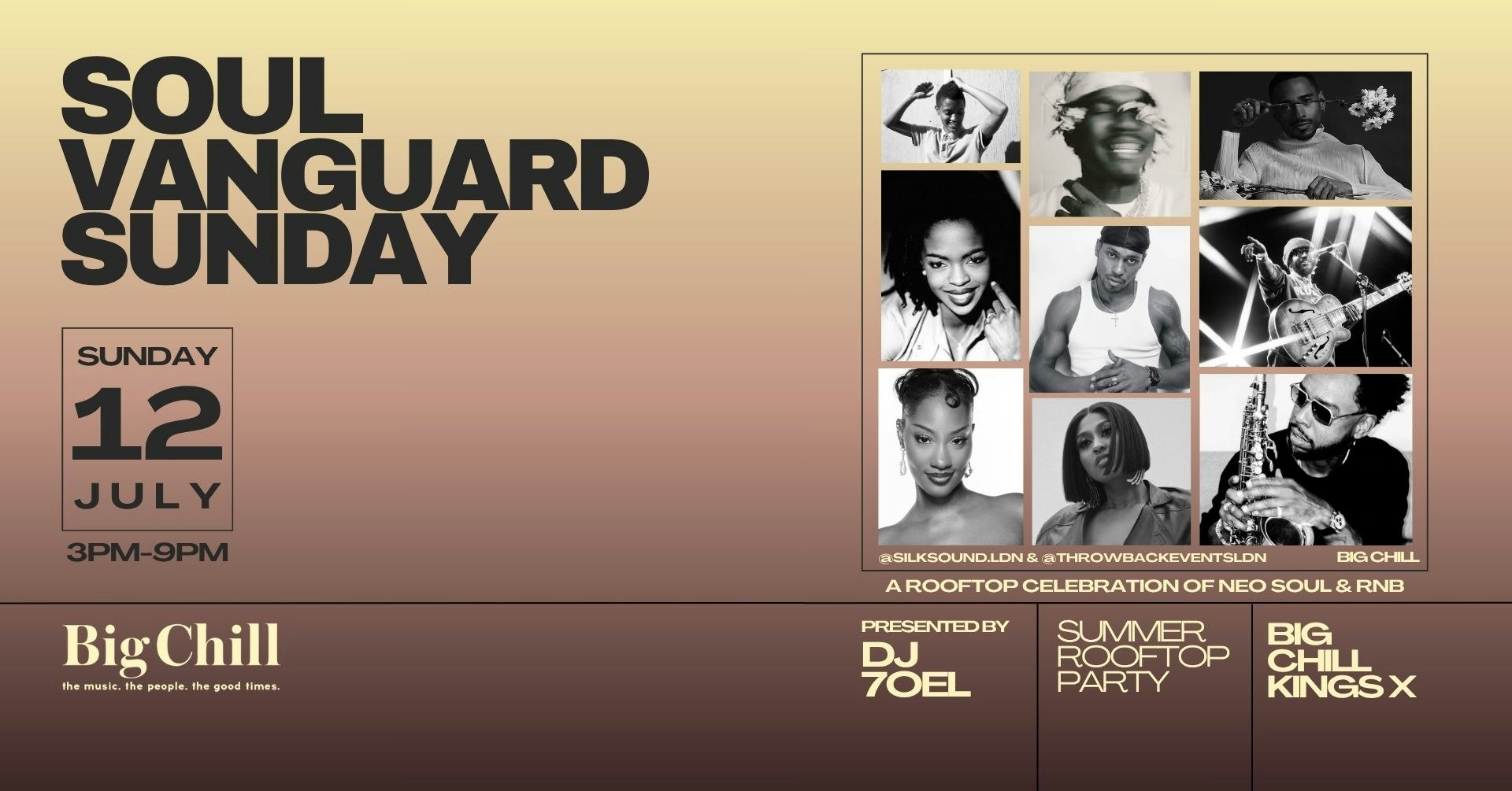 SOUL VANGUARD SUNDAY Rooftop Party at Big Chill Kings Cross