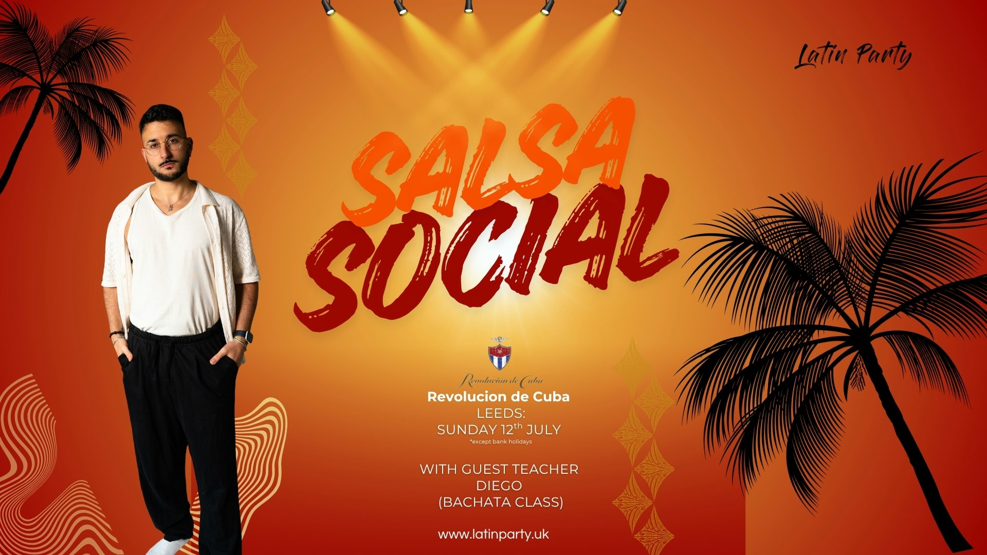 Salsa Social Leeds – Sunday 12th July with Diego | Revolucion de Cuba Leeds