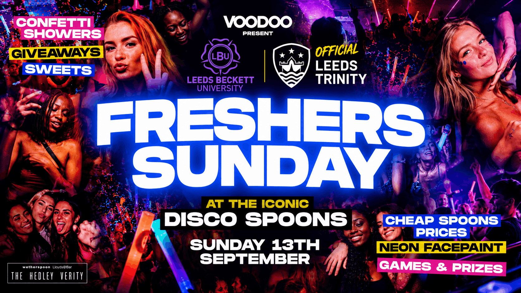 The Official Leeds Beckett & Leeds Trinity  Freshers Sunday 20th September @ Disco Spoons!