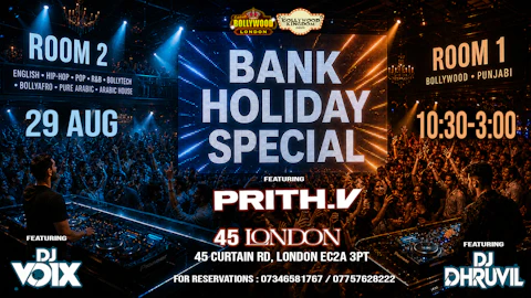 BANK HOLIDAY BOLLYWOOD SPECIAL