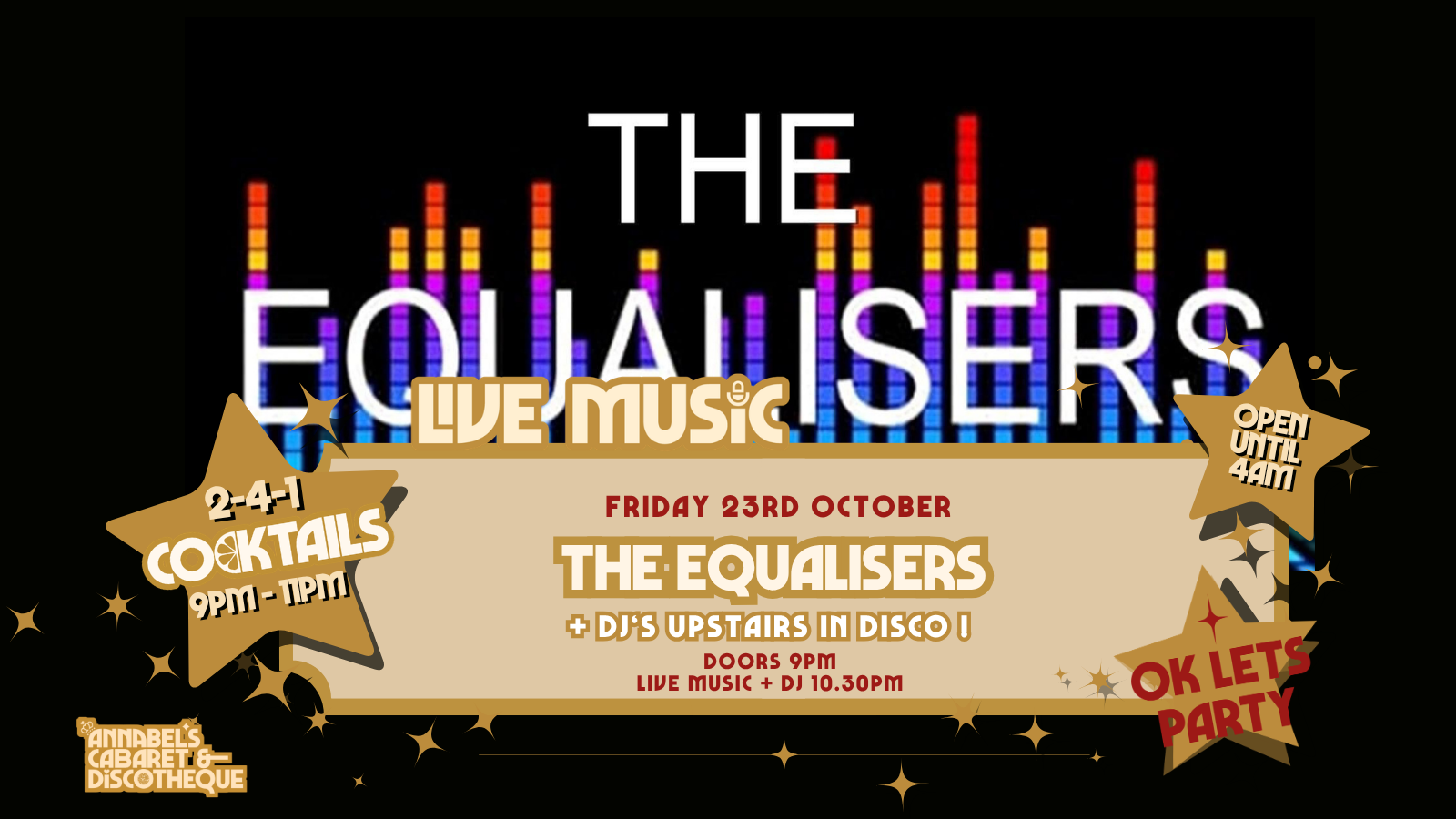 Live Music: THE EQUALISERS // Annabel’s Cabaret & Discotheque