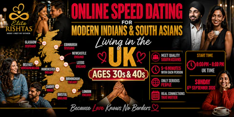 Online Speed Dating | For UK Indian Singles in their 30's & 40's
