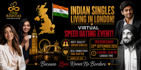 Online Speed Dating | For Indian Singles in London, UK (Ages 27 - 39)