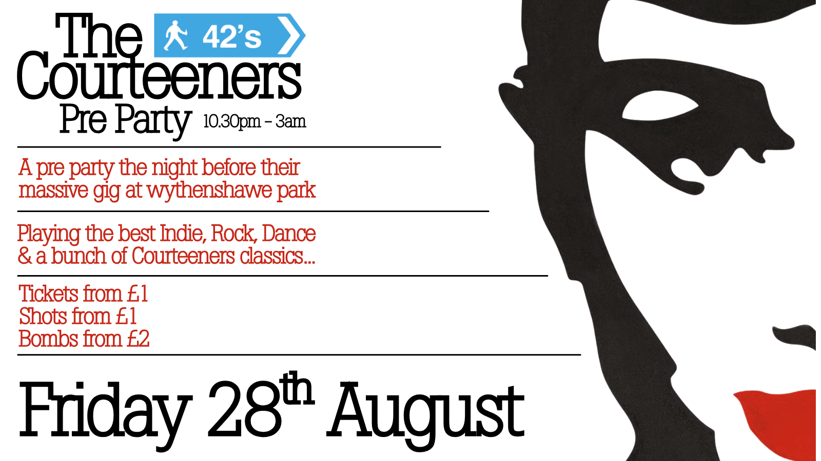 Dirty Dancefloors – Courteeners Pre Party