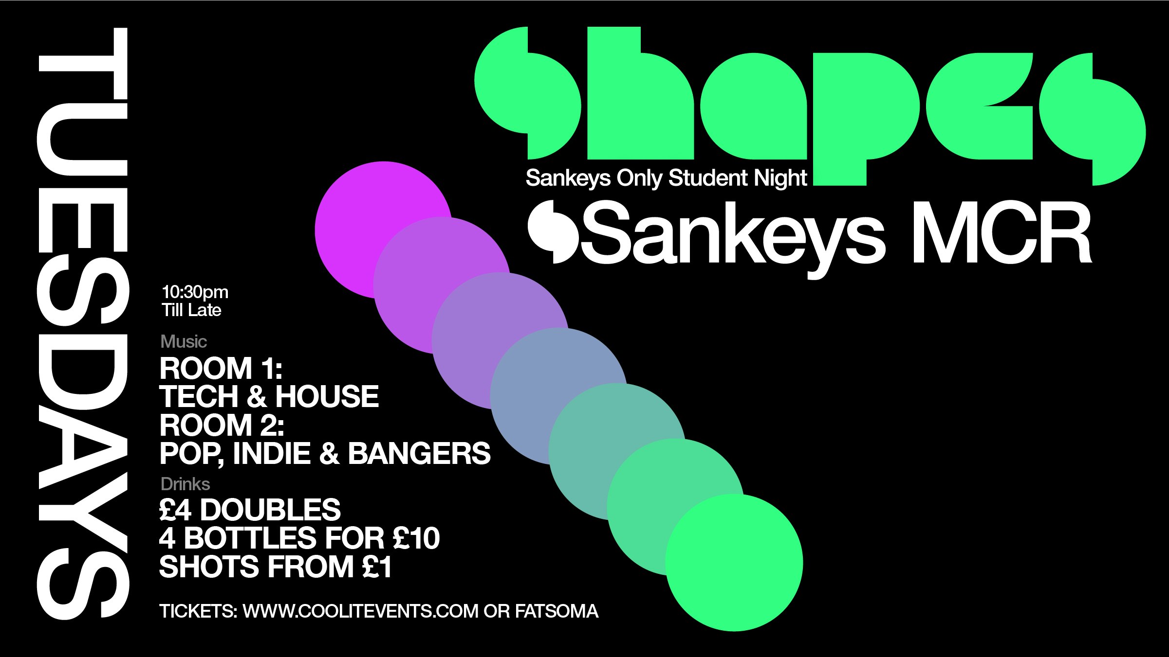 🟪 SHAPES @ SANKEYS 🟪 – BRAND NEW TUESDAY NIGHTS AT MCR’S MOST ICONIC NIGHTCLUB 🥇🪅🪩 S1E2