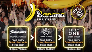 Ending at Be At One - 3 venues - Banana Pub Crawl London