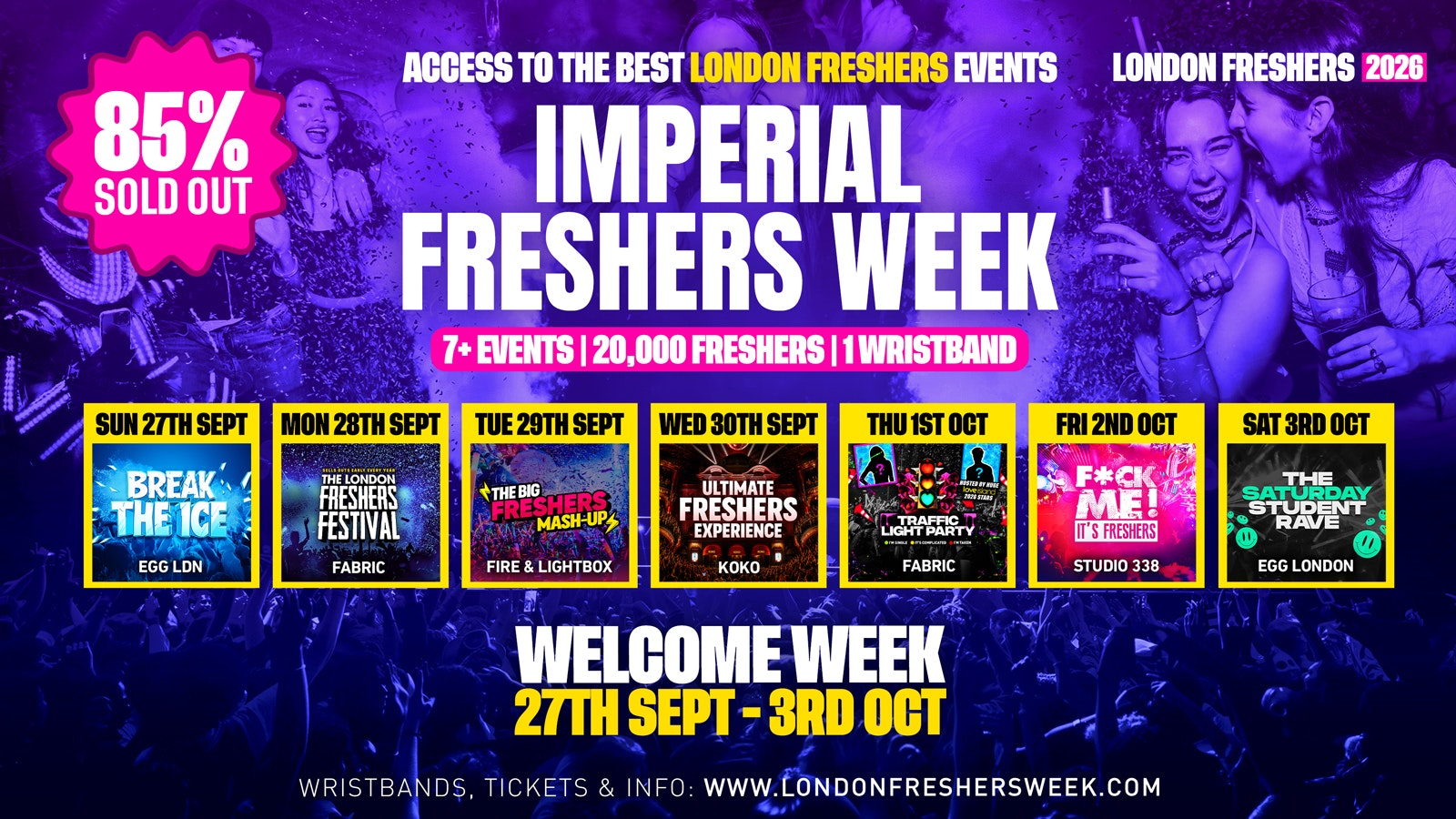 Imperial College London Freshers – London Freshers Week 2026 – [Welcome Week]