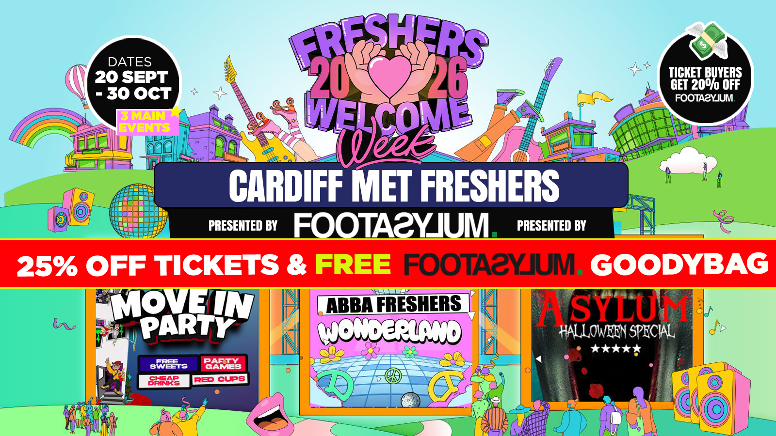 🚨 A LEVEL RESULTS DAY 25% OFF 🎓 –  Cardiff Met Freshers Welcome Week 2026 🎓 – Presented by FOOTASYLUM – UK Largest Freshers Events – Sold Out 10 Years Running 🏆