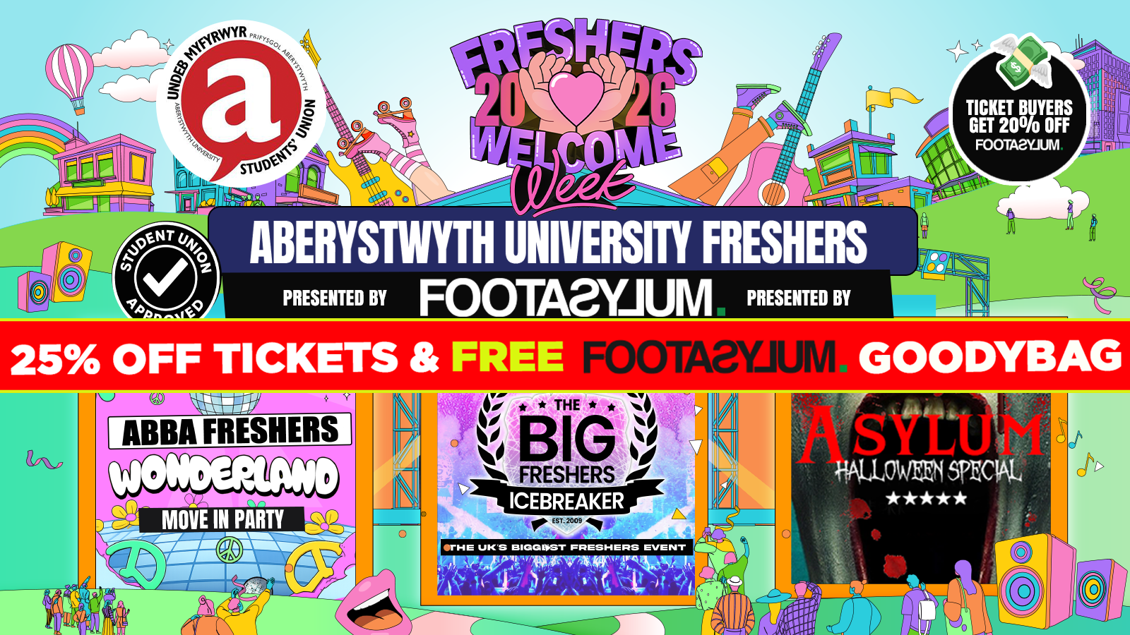 🚨 A LEVEL RESULTS DAY 25% OFF 🎓 – Aberystwyth’s OFFICIAL Freshers Welcome Week 2026 🎓 – Presented by FOOTASYLUM – UK Largest Freshers Events – Sold out 10 years Running 🏆