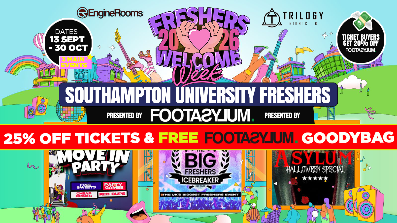 🚨 A LEVEL RESULTS DAY 25% OFF 🎓 – Southampton Freshers Welcome Week 2026 🎓 – Presented by FOOTASYLUM – UK Largest Freshers Events – Sold out 10 years Running 🏆
