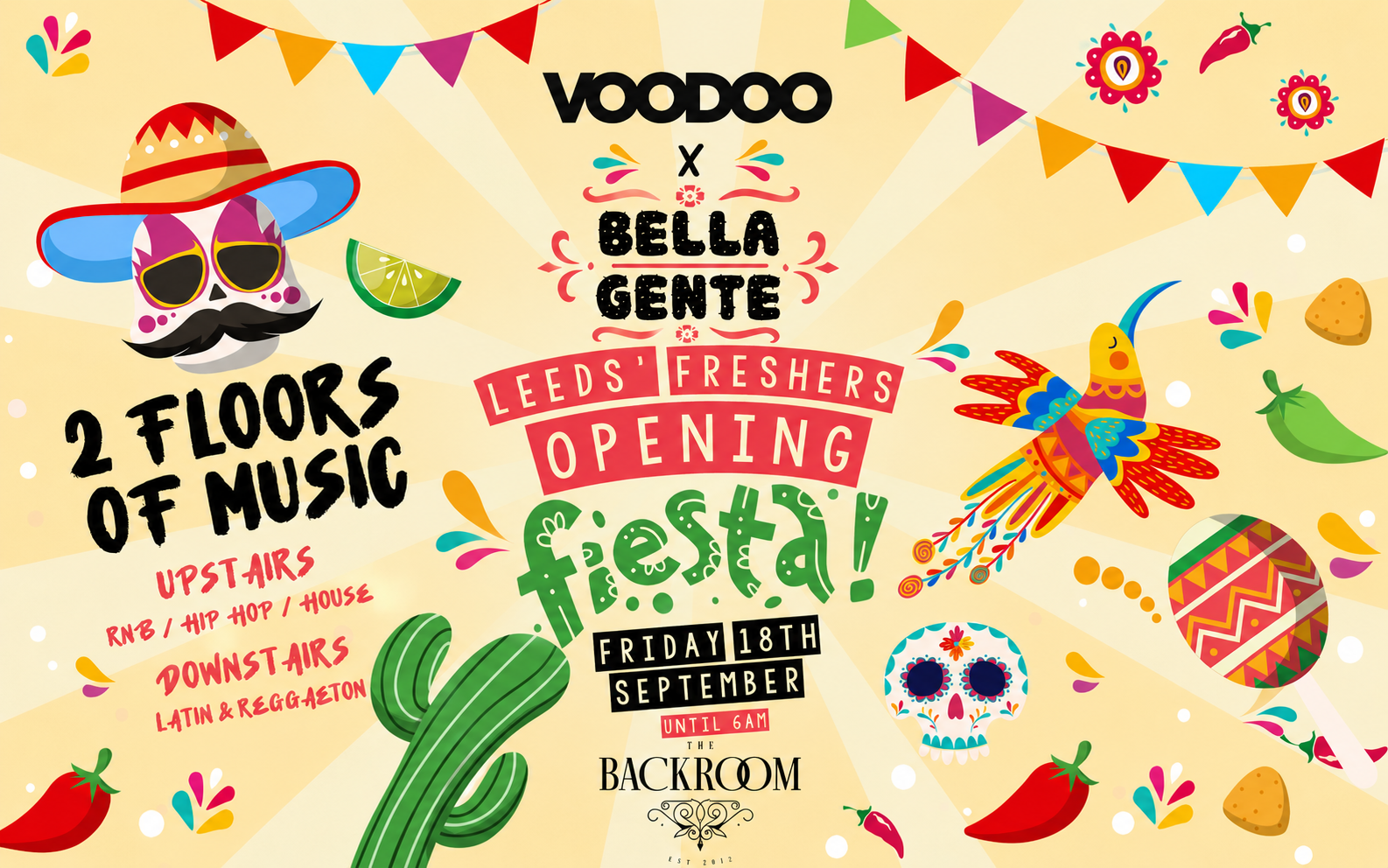 💃 Leeds’ Opening Fiesta 2026 | Bella Gente @ The Backroom | Friday 18th September