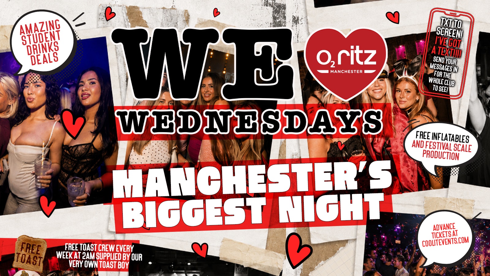 WE LOVE ❤️ WEDNESDAYS – Manchester’s Biggest Student Night!