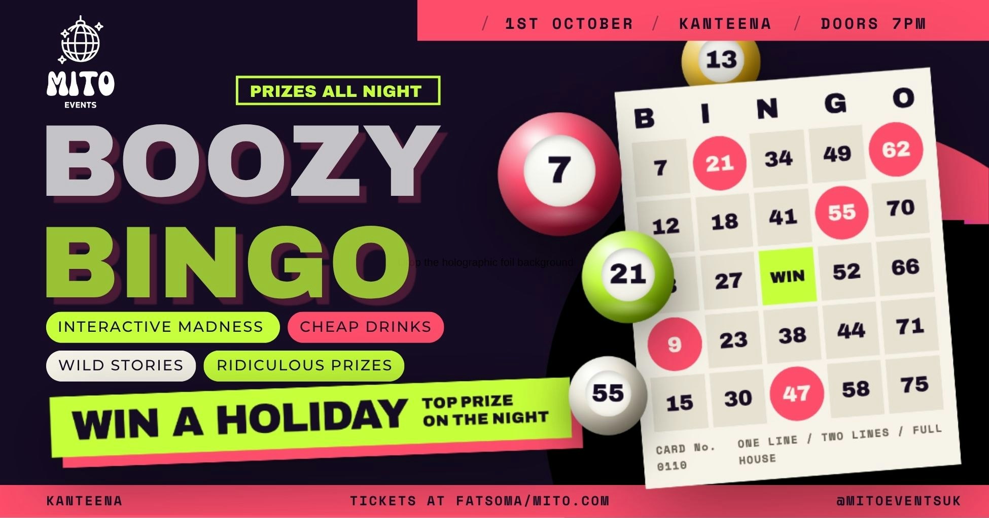✈️ LANCASTER FRESHERS 26′ – BOOZY BINGO – WIN A HOLIDAY! ✈️