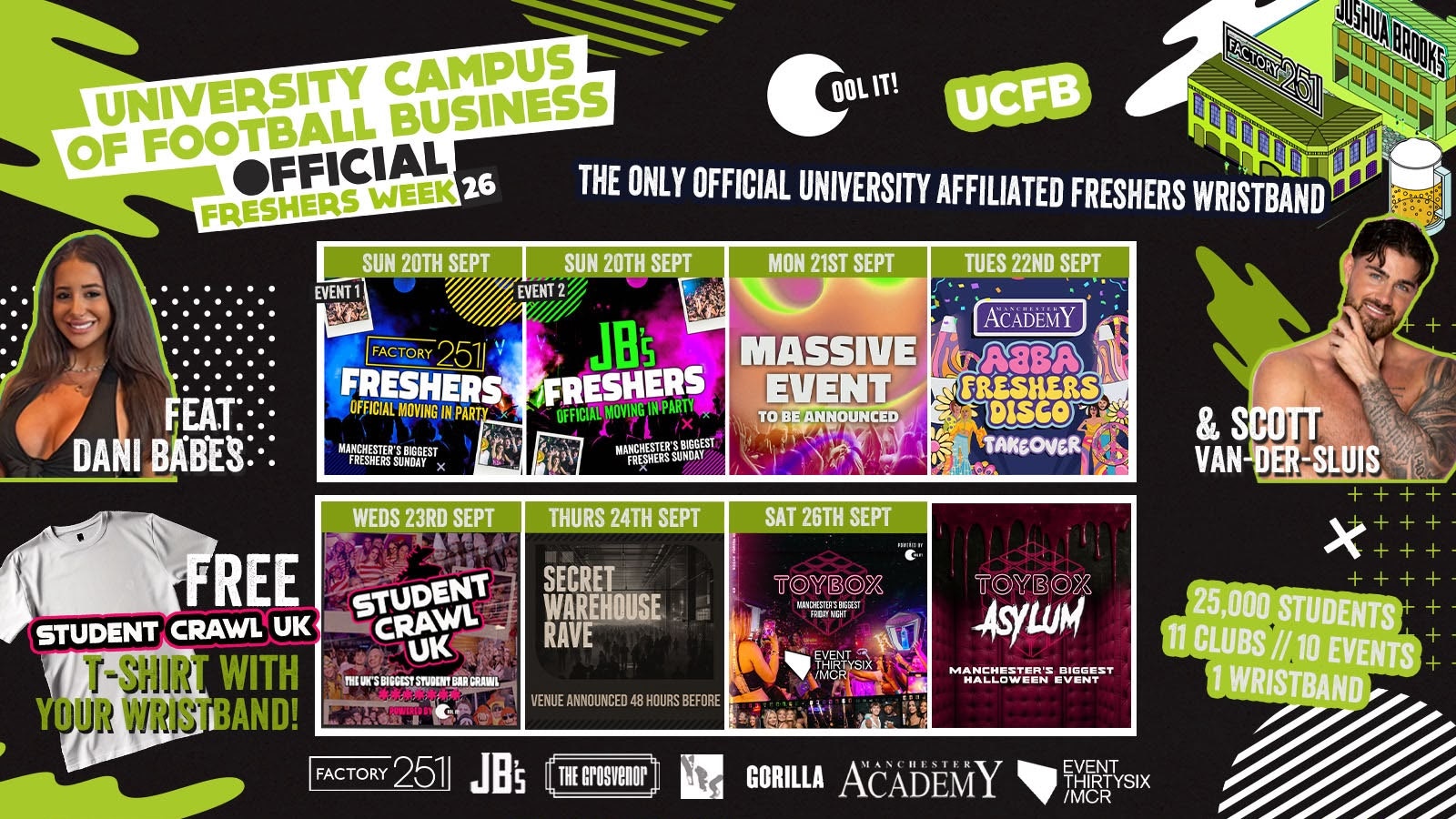 THE OFFICIAL UCFB FRESHERS 2026 – ALL ACCESS FRESHERS WRISTBAND