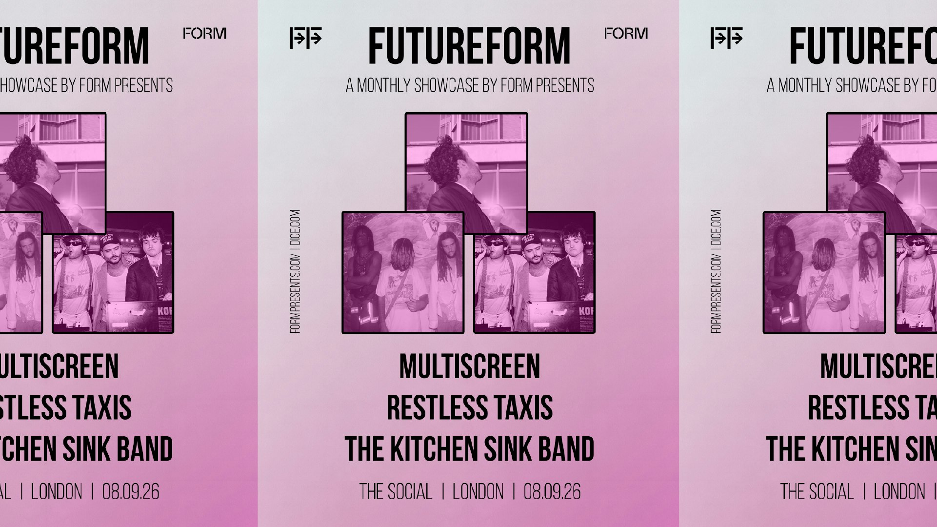 FutureFORM: Multiscreen, Restless Taxis, The Kitchen Sink Band