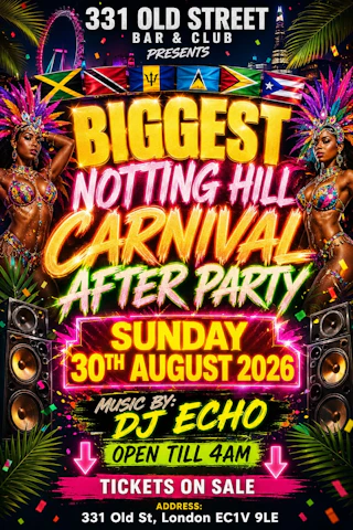 Notting Hill Carnival After Party Open Till 4AM