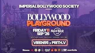 Imperial Bollywood Society presents Bollywood PlayGround @hardrockcafelondon (11 September 2026) - Bollywood Night in Park Lane, Mayfair [TRENDING🚨]