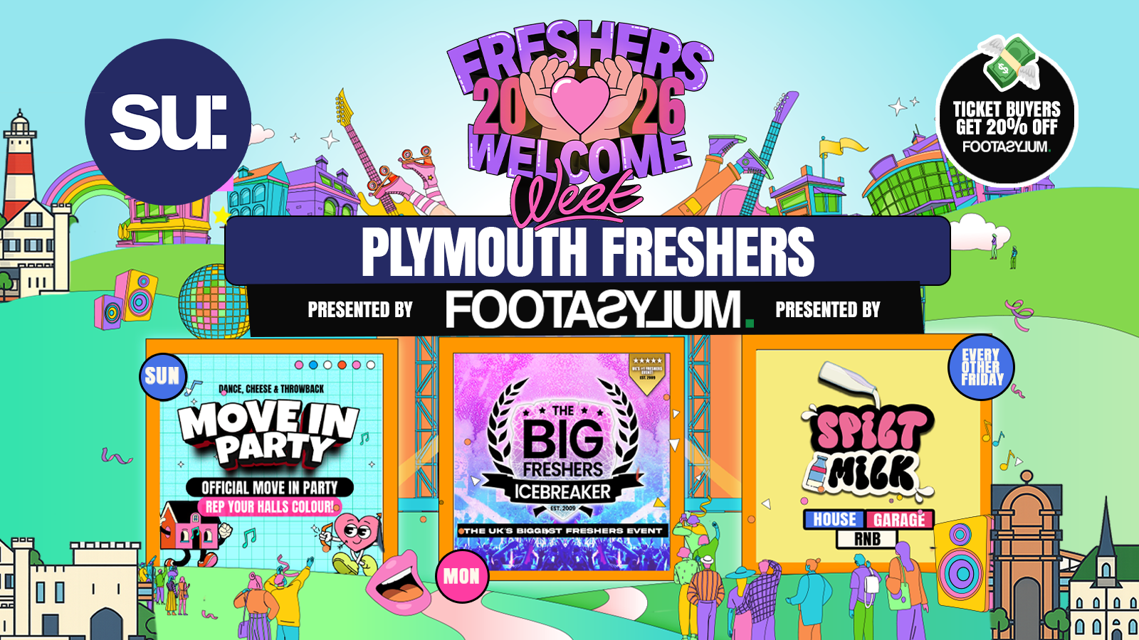 Plymouth’s OFFICIAL Freshers Welcome Week 2026 🎓 – Presented by FOOTASYLUM – UK Largest Freshers Events – Sold out 10 years Running 🏆