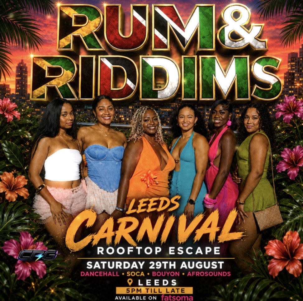 RUM & RIDDIMS – The Leeds Carnival Rooftop Island Escape (indoor also available)
