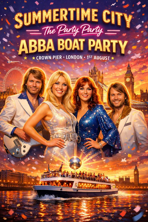 SUMMERTIME CITY THE ABBA DAYTIME BOAT PARTY £10 FLASH SALE