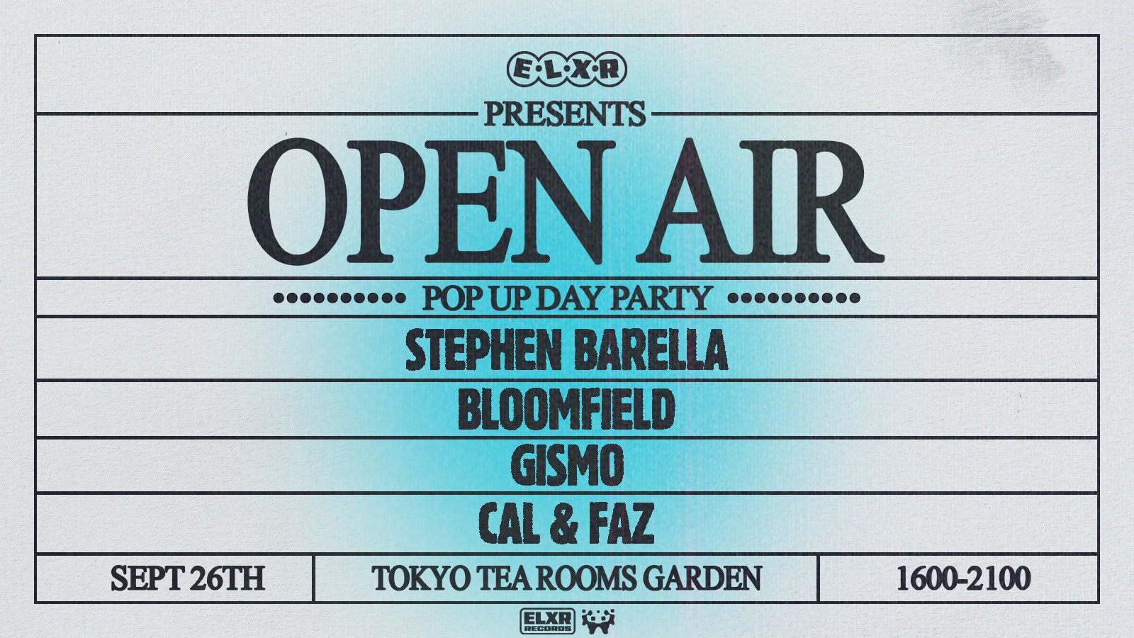 ELXR Presents – Open Air Day Party