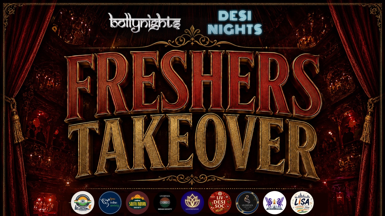 Liverpool Bollynights X Desi Nights  – Freshers Takeover | Saturday 3rd October | Revolution