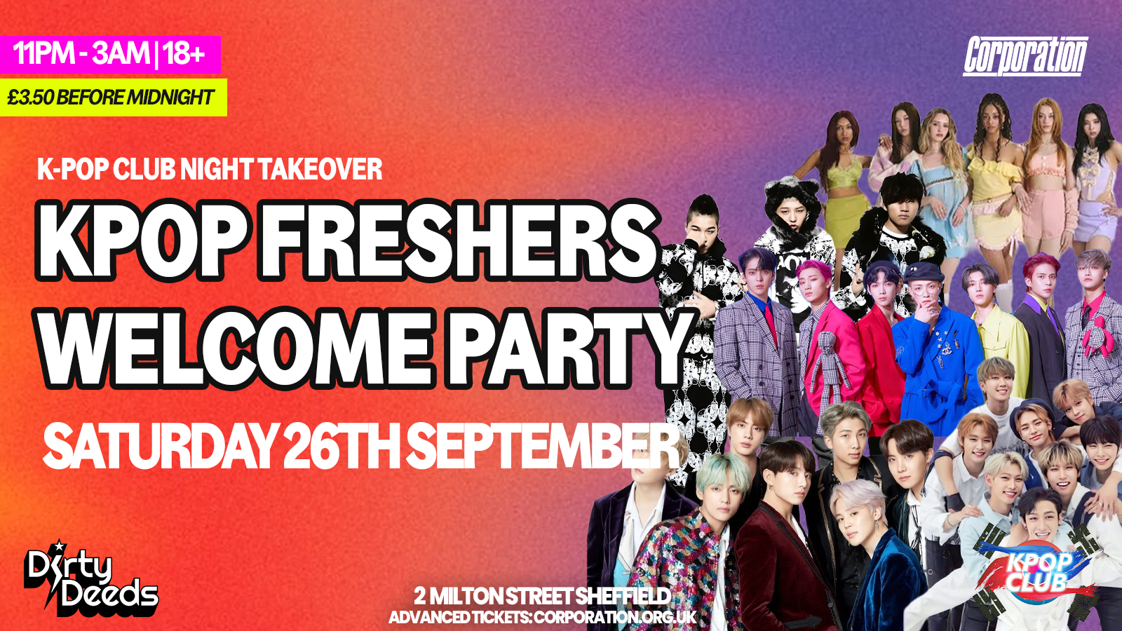 KPOP FRESHERS PARTY | DIRTY DEEDS