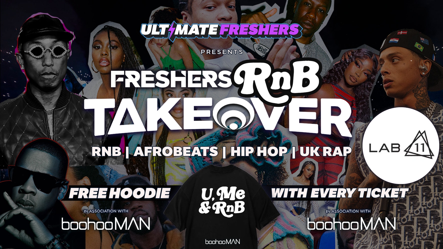 🚨LAST EVER SALE 25% OFF🚨 FRESHERS RNB TAKEOVER BIRMINGHAM 2026 ⚡️ Official Student Partners with BoohooMAN 👕 FREE T-Shirt with Every Ticket! ⚡Sold Out 15 years Running!