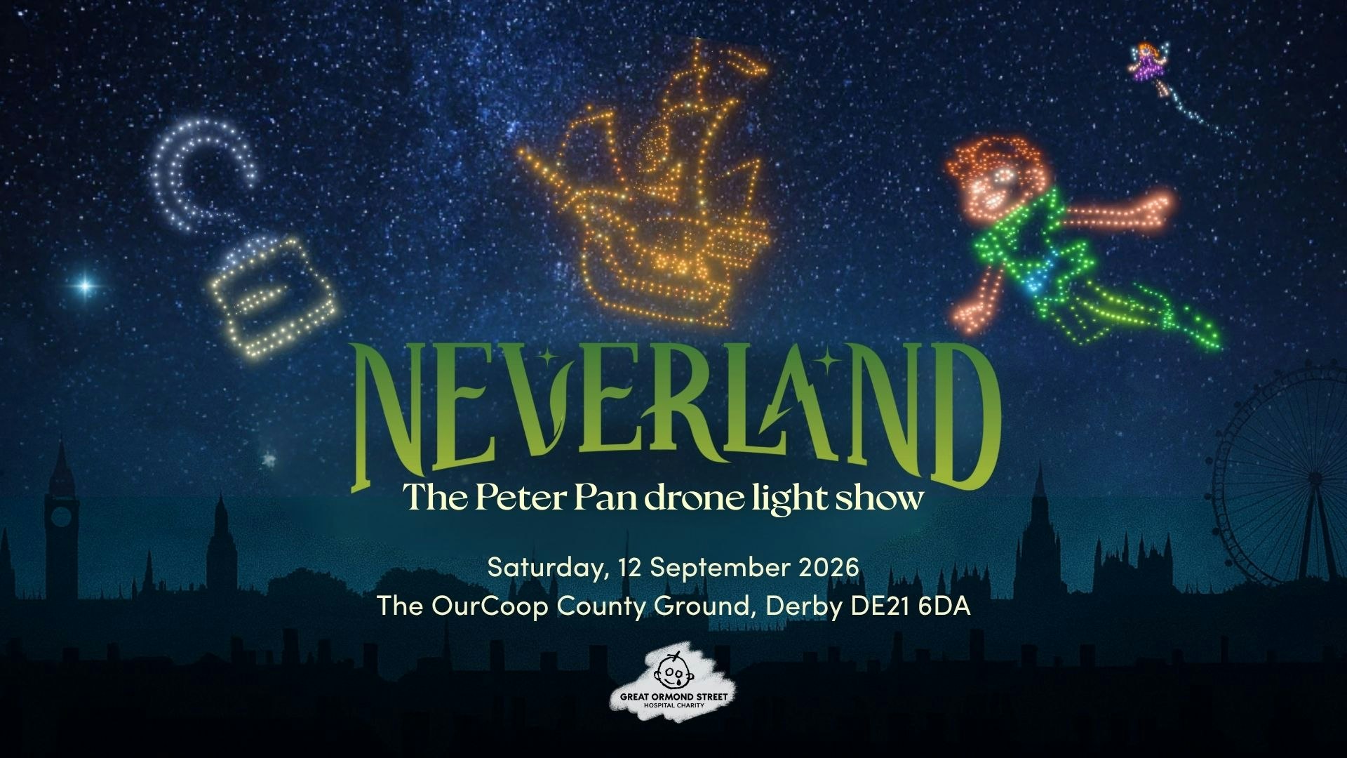 Neverland: The Peter Pan Drone Light Show – Derby