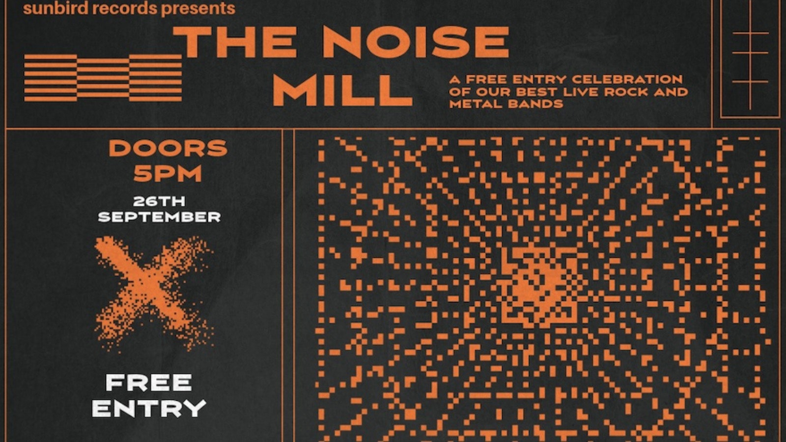 Noise Mill feat Deadcast, Nerve Agents, Slugmeat, Lielow, Parilla- Saturday 26th September 2026 | Sunbird Records, Darwen