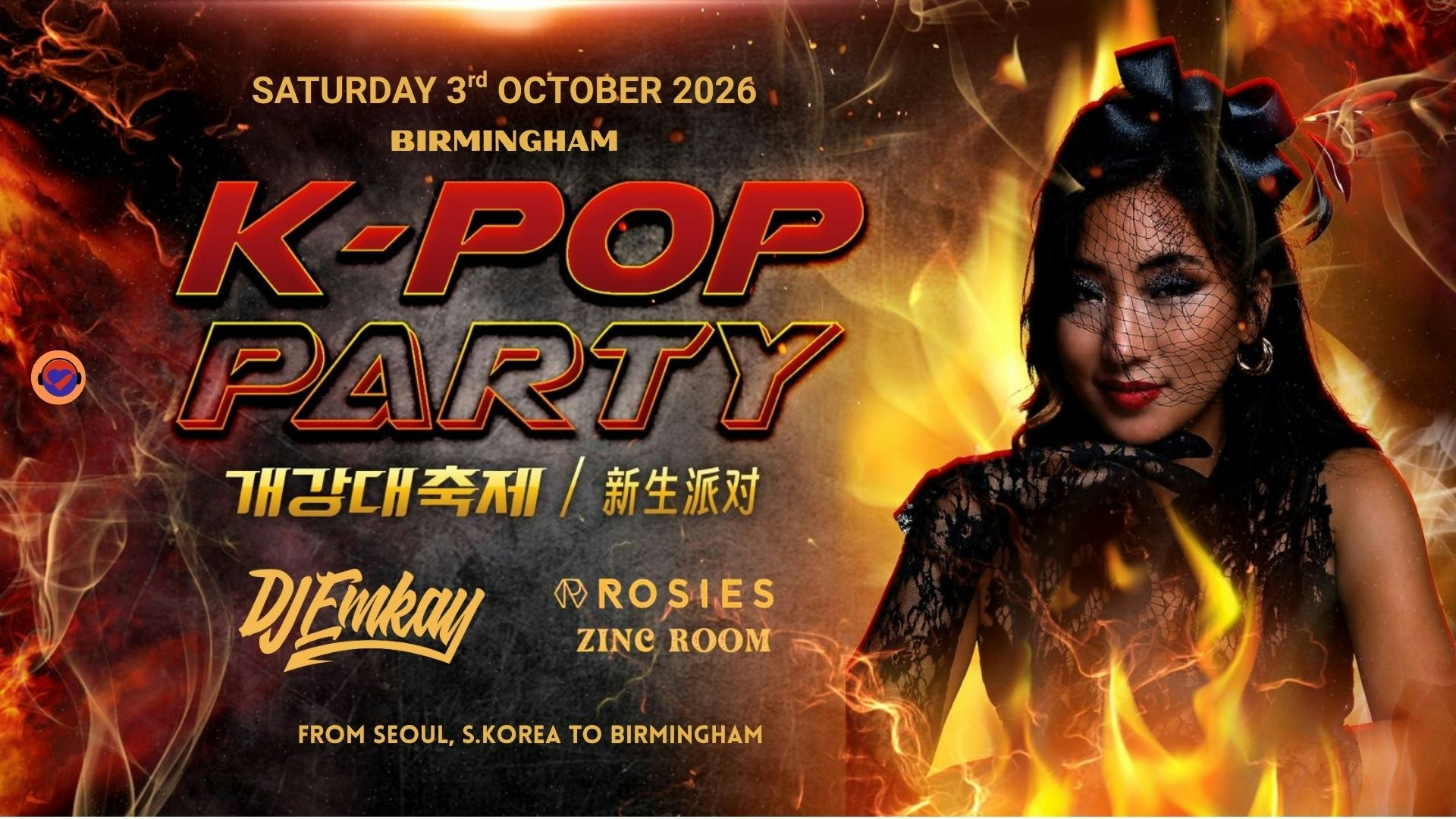 Birmingham K-Pop Party – Fire Tour with DJ EMKAY | Satruday 3rd October