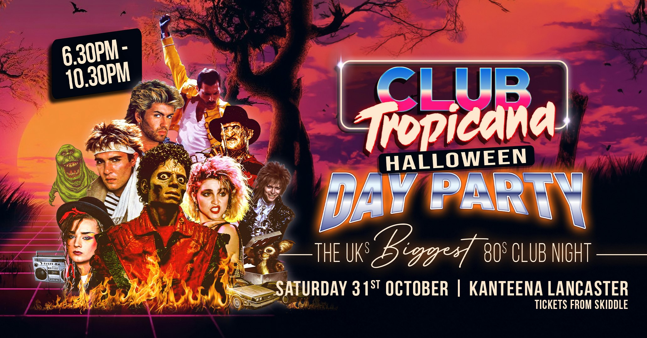 Club Tropicana – The UKs Biggest 80s Halloween Day Party | Lancaster
