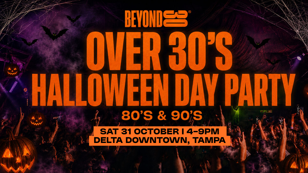 🎃 80s & 90s Over 30s Halloween Daytime Clubbing – TAMPA 👻🕺🏽